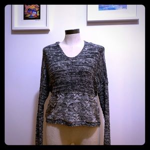 Cozy loose hooded knit sweater